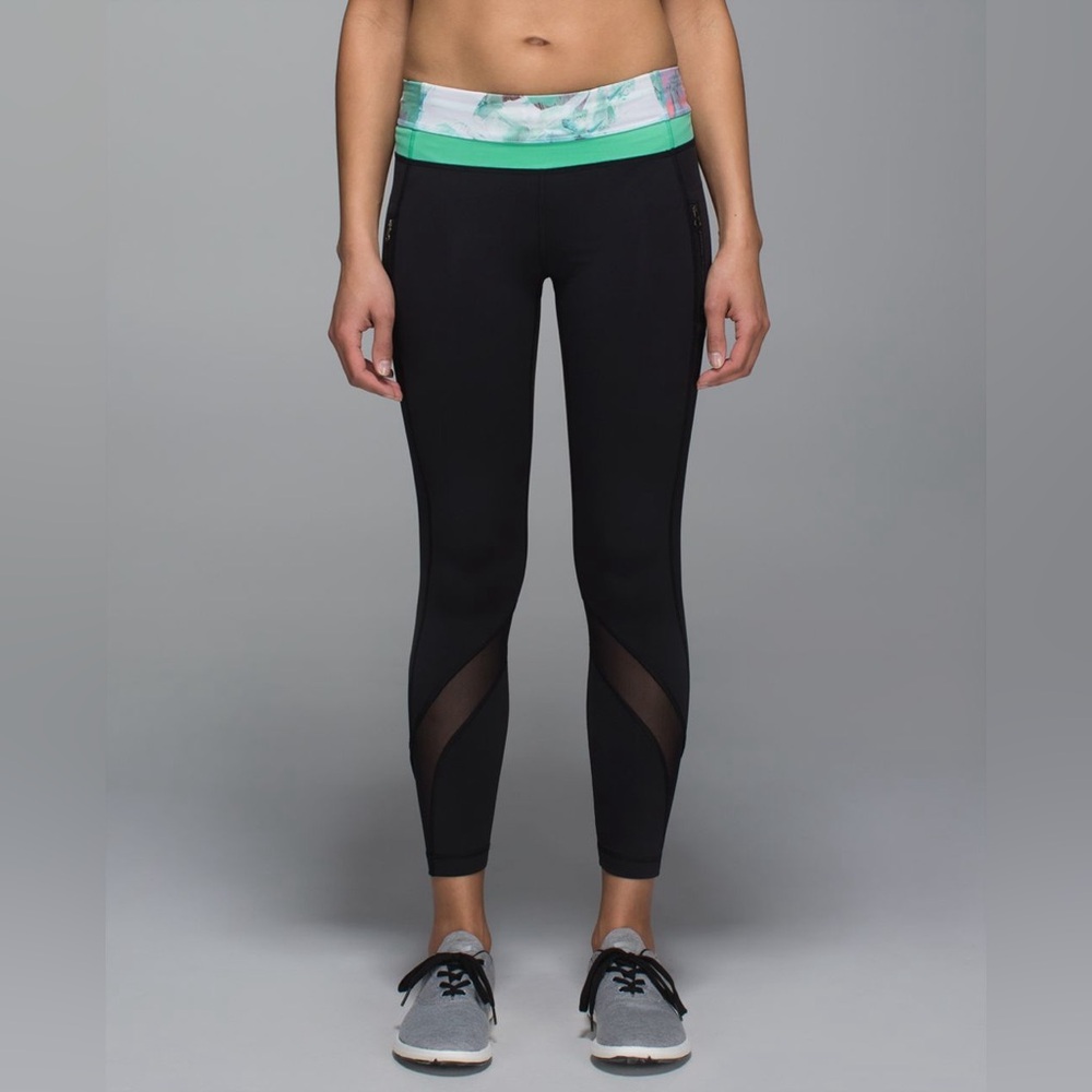 Lululemon Inspire Tight II (Mesh) Black / Blushed Illusion Multi / Menthol